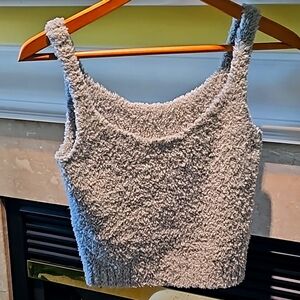 Skims Crop Tank Top Size S/M Sea Foam Green excellent condition